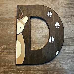 Hand painted Letter D